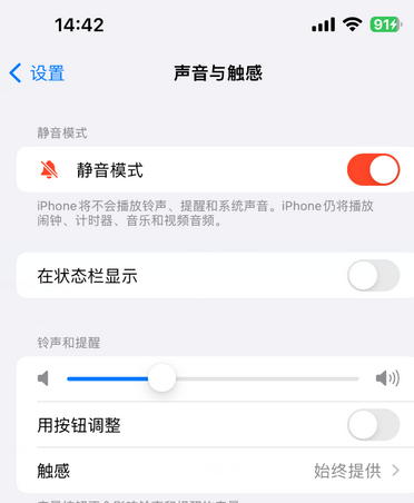 乐山苹果15Pro维修网点分享iPhone15Pro系列机型中隐藏静音图标 